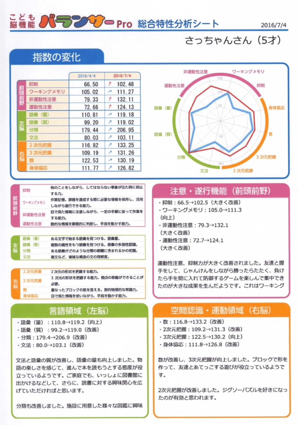 脳分析データ表